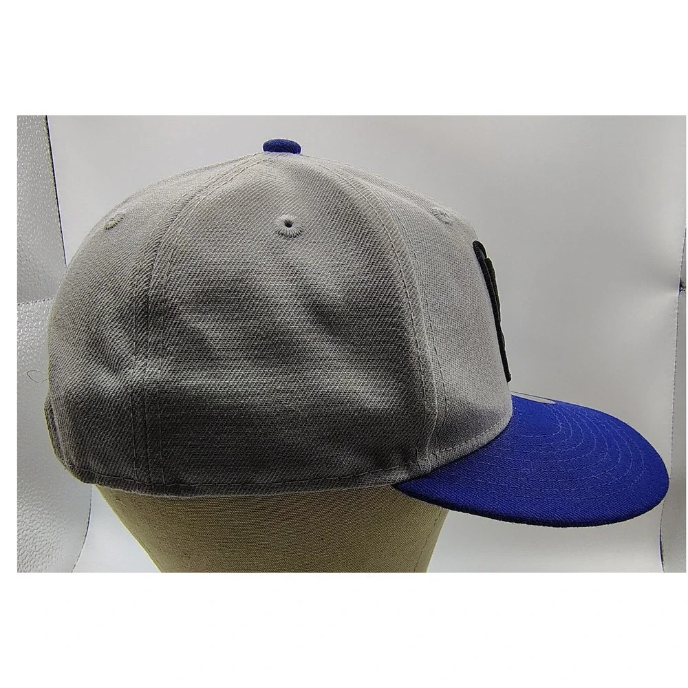 New Era Youth 9FIFTY Snapback Hat Gray‎ Blue Logo Baseball Cap Adjustable